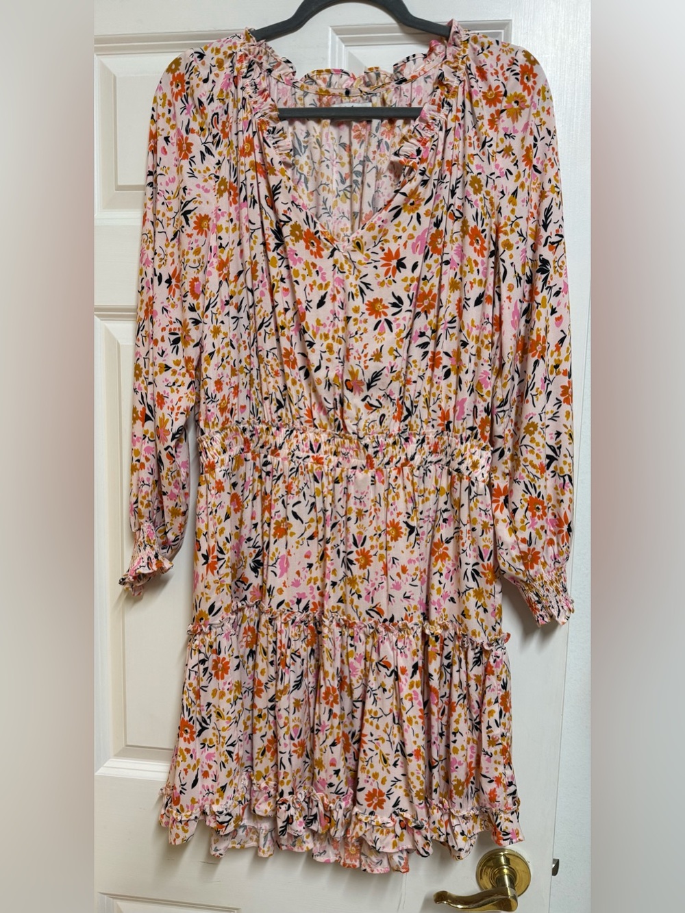 Petal & Pup Pink Ditsy Floral Smocked Mini Dress - Picture 2 of 6